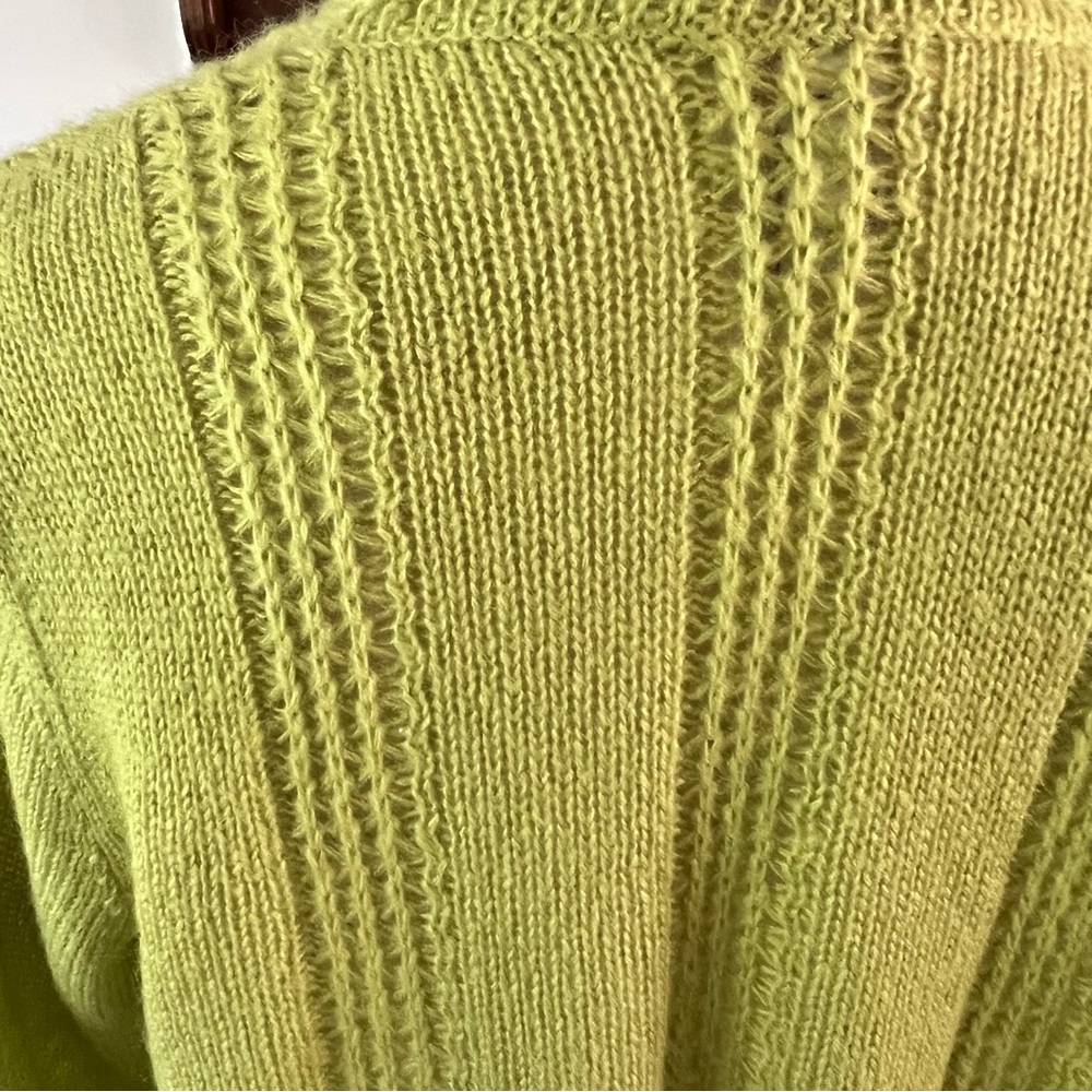 Chico's Lime Green Women's Open Cardigan Shrug Size 8 medium - Picture 5 of 7